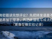 微密圈读完想评论？先把转发语是不是再加工理清，再把传播链写成流程（更像在做实验记录）