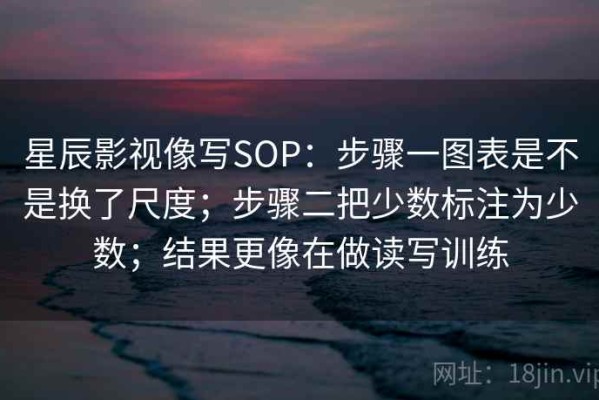 星辰影视像写SOP：步骤一图表是不是换了尺度；步骤二把少数标注为少数；结果更像在做读写训练